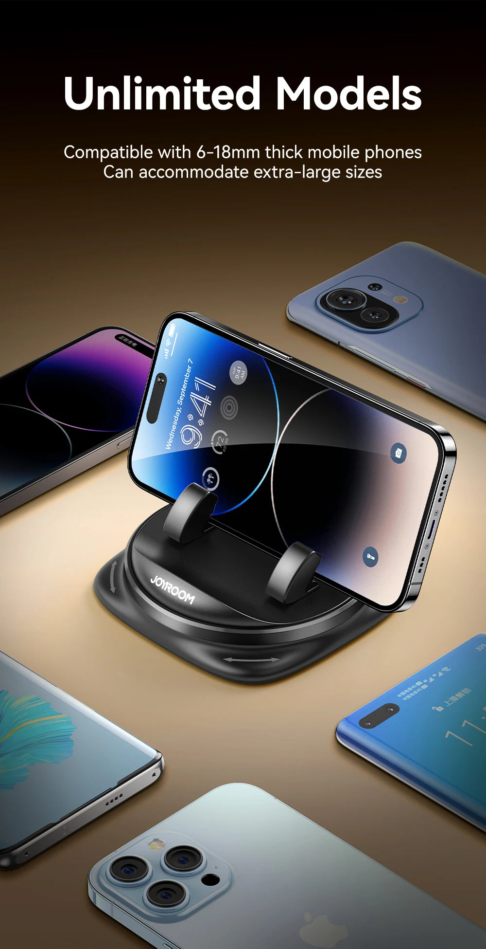 360° Rotating Dashboard Phone Mount