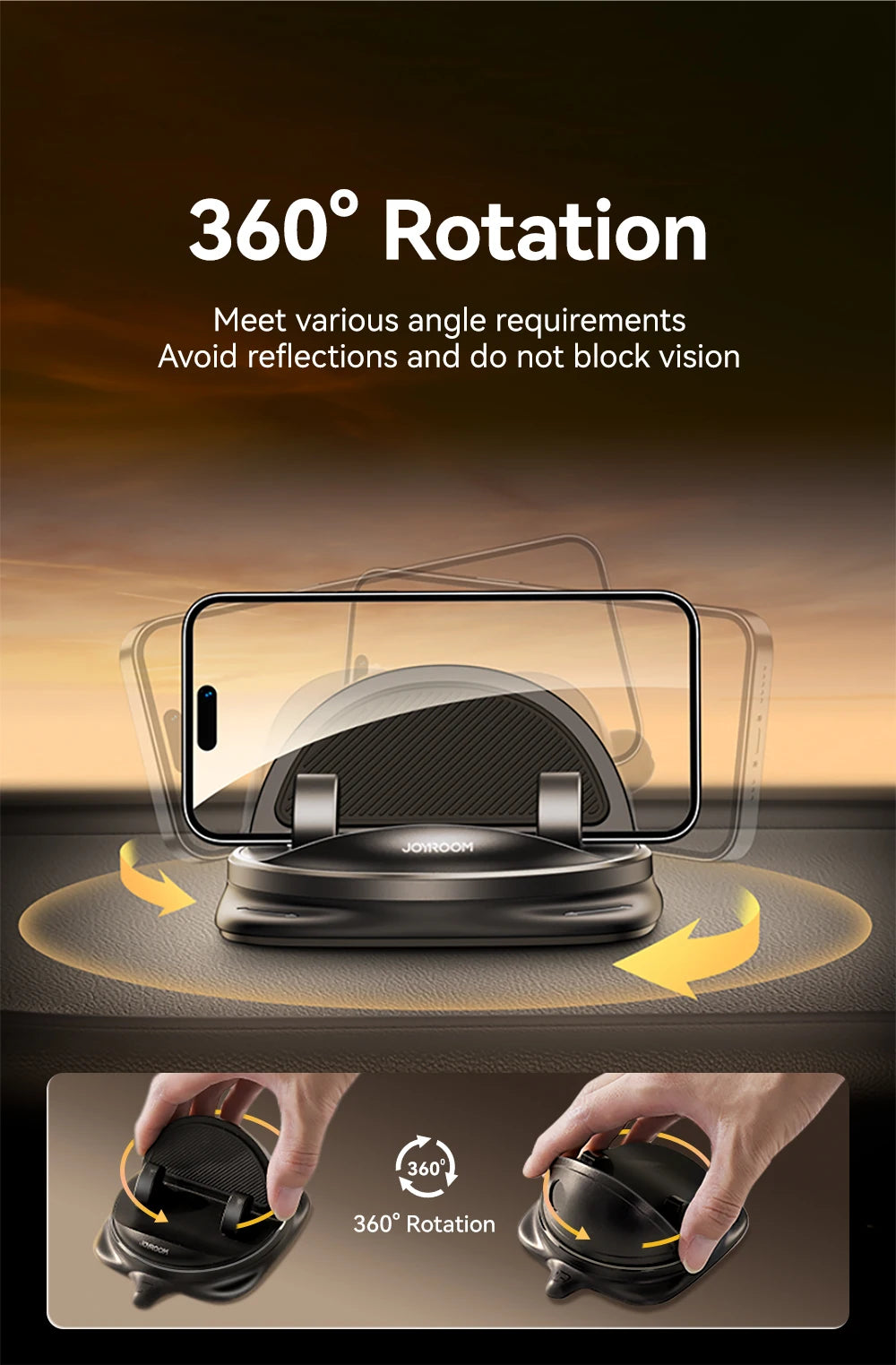 360° Rotating Dashboard Phone Mount