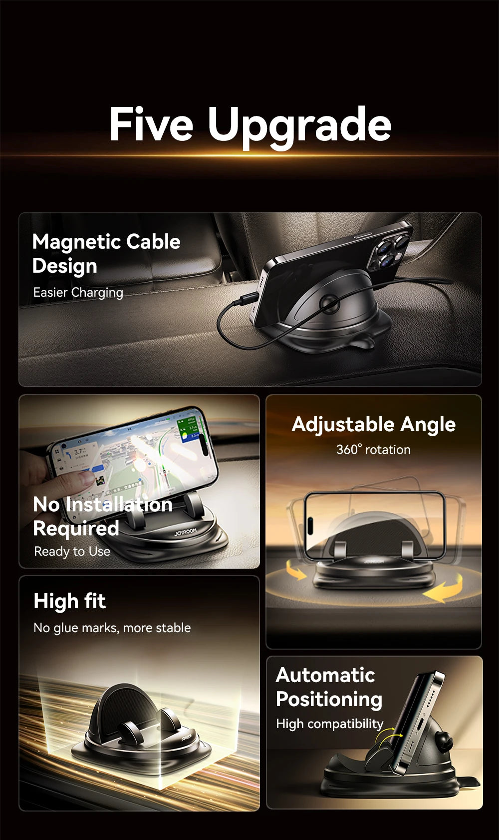 360° Rotating Dashboard Phone Mount